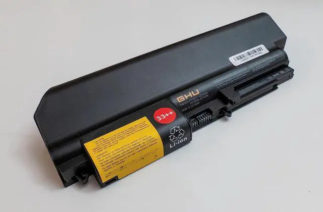 Alt view image 2 of 7 - GHU New Battery 73 WH Replacement for 42T5264 42T5265 42t5230 41U3196 41U3197 41U3198 42T4644 42T4531 42T4532 42T4552 42T4677 Compatible with Lenovo IBM ThinkPad R400 T400 T61(Wide Screen) R61