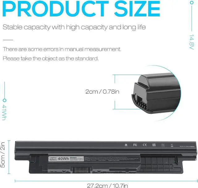 Alt view image 3 of 7 - Fancy Buying 40Wh XCMRD FW1MN 4WY7C Battery for Dell 15 3000 3542 3543 3531 3541 3521 3537 15R 5537 5521 17-3737 3721 17R-5737 14 3421 3437 14R 5421 5437 Vostro 2521 2421 Latitude 3540 3440 P28F