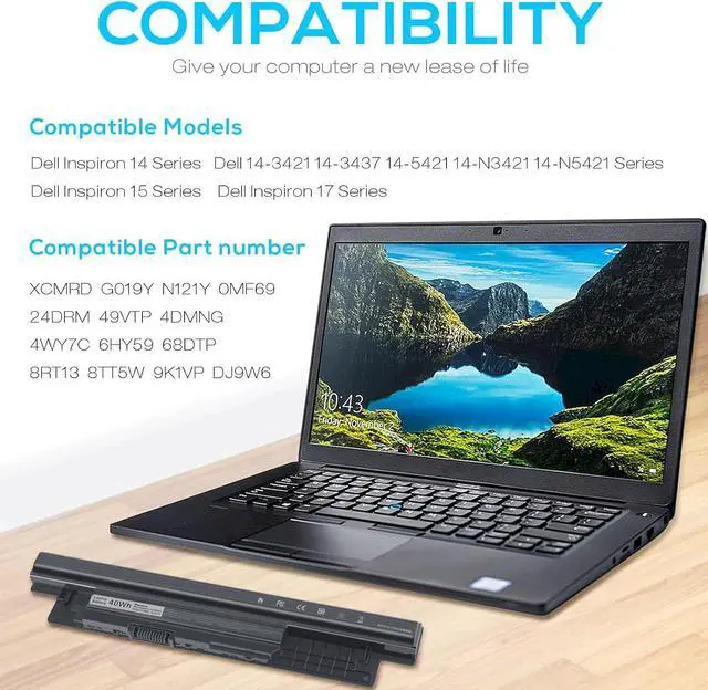 Alt view image 7 of 7 - Fancy Buying 40Wh XCMRD FW1MN 4WY7C Battery for Dell 15 3000 3542 3543 3531 3541 3521 3537 15R 5537 5521 17-3737 3721 17R-5737 14 3421 3437 14R 5421 5437 Vostro 2521 2421 Latitude 3540 3440 P28F