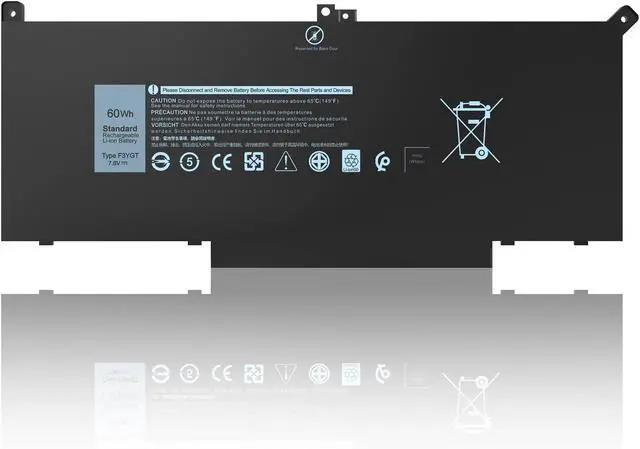 Alt view image 2 of 6 - F3YGT Battery Replacemwnt for Dell Latitude 12 7000 7280 7290 Latitude 13 7000 7380 7390 P29S002 Latitude 14 7000 7480 7490 P73G002 Series DM3WC DM6WC