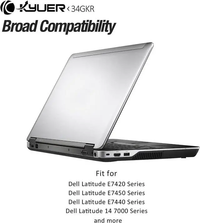 Alt view image 3 of 7 - Amanda E7440 47WH 7.4V Battery Replacement for Dell Latitude 14-7000 E7440 E7420 E7450 Ultrabook 7000 3RNFD 34GKR F38HT T19VW PFXCR G0G2M 909H5 451-BBFT 451-BBFV 451-BBFY