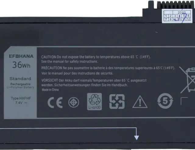 Alt view image 2 of 4 - EFOHANA HXFHF Tablet Battery Replacement Battery for Dell Venue 11 Pro (7130) Tablet Venue 11 Pro 7139 Series Notebook VJF0X VT26R XNY66 451-BBGR 0VT26R 7.4V 36Wh