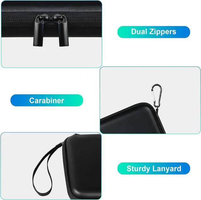 Alt view image 3 of 7 - BOVKE Hard Carrying Case for Baseus 100W Blade USB C Portable Laptop Charger, Super Fast Charging Power Bank for Laptop Phone, Mesh Pocket for Cables, Black