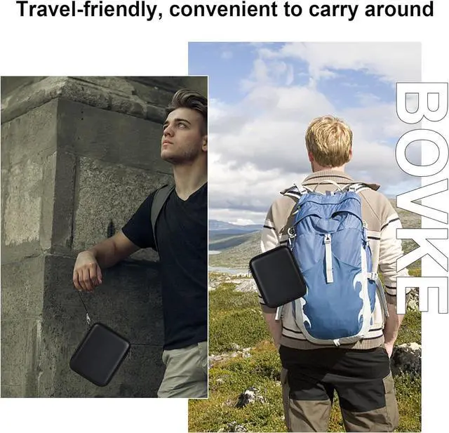 Alt view image 6 of 7 - BOVKE Hard Carrying Case for Baseus 100W Blade USB C Portable Laptop Charger, Super Fast Charging Power Bank for Laptop Phone, Mesh Pocket for Cables, Black