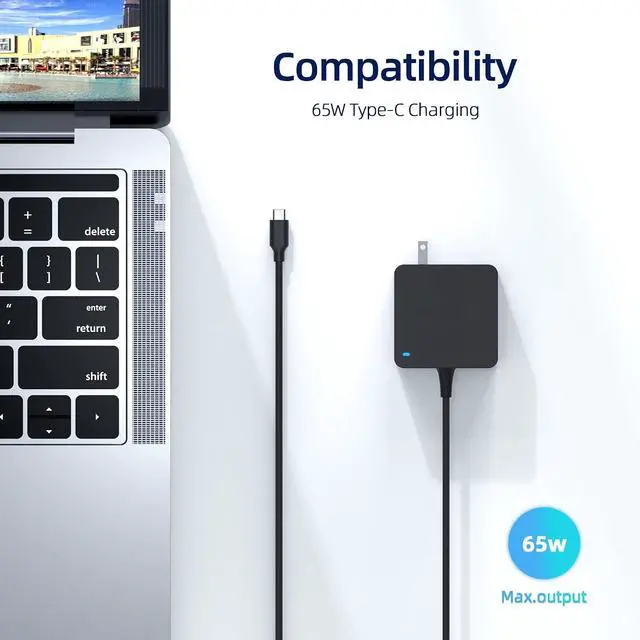 Alt view image 5 of 7 - 65W 45W USB-C Charger Fit for Anker Nebula Capsule II, 3, 3-Laser, Air, Vega, Solar Portable, for XGIMI MoGo 2, 2 Pro, 2-Plus, 3 Pro, 4, 4 Laser Portable Mini Projector AC Adapter Power Cord