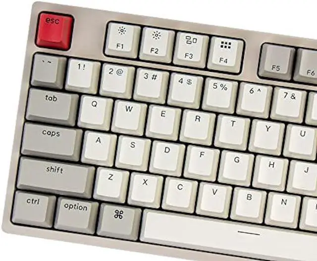Alt view image 6 of 7 - Keychron C2 Full Size Hot-swappable Wired Mechanical Keyboard Compatible with Mac, Keychron Red Switch, 104 Keys ABS Retro Color Keycaps Gaming Keyboard for Windows, USB-C Type-C Braid Cable