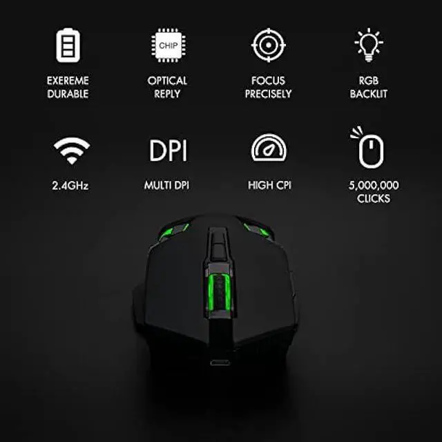 Alt view image 6 of 7 - Gaming Wireless TKL Keyboard Mouse Combo Rechargeable LED Backlit Tenkeyless Compact 87 Keys 6 Button for Computer Laptop PS4 PS5 Switch Compatible with Windows XP/7/8/10 iMac MacBook Xbox one X