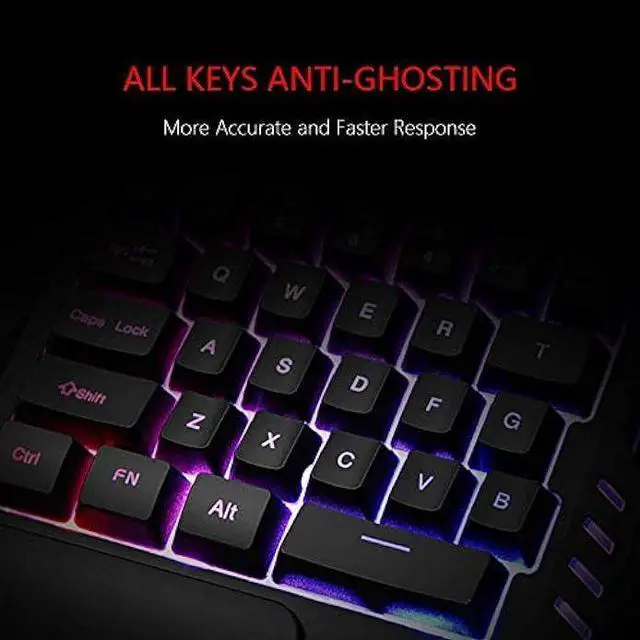 Alt view image 5 of 6 - RedThunder One Handed Gaming Keyboard RGB Backlit 35 Keys Portable Mini Gaming Keypad Ergonomic Game Controller for PC Gamer