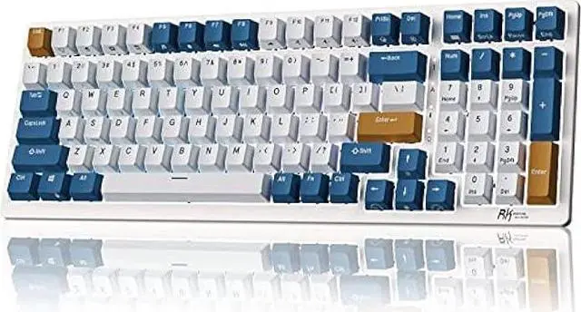 Main image of RK ROYAL KLUDGE RK98 Wireless Mechanical Keyboard Triple Mode 2.4G/BT5.1/USB-C 100 Keys Hot Swappable Brown Switches with Number Pad RGB Backlit 3750mAh Battery NKRO Gaming Keyboard Ergonomic Design