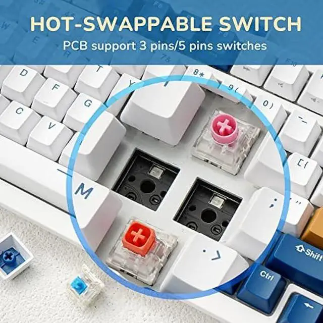 Alt view image 4 of 5 - RK ROYAL KLUDGE RK98 Wireless Mechanical Keyboard Triple Mode 2.4G/BT5.1/USB-C 100 Keys Hot Swappable Brown Switches with Number Pad RGB Backlit 3750mAh Battery NKRO Gaming Keyboard Ergonomic Design