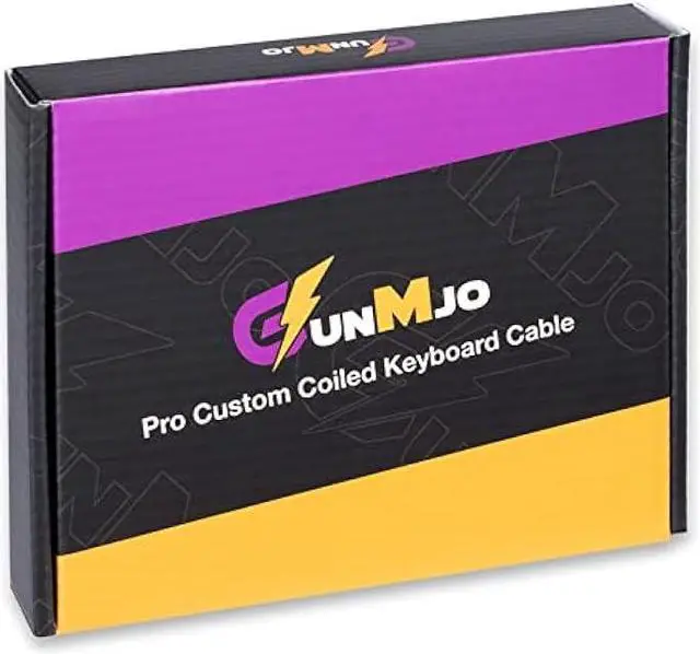 Alt view image 6 of 6 - GUNMJO Pro Custom Coiled USB C Cable for Gaming Keyboard, Double-Sleeved Mechanical Keyboard Cable with Detachable Metal Aviator, 1.5M USB-C to USB-A, Nebula Color