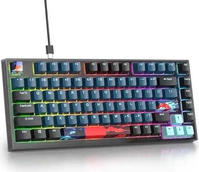 Main image of Guffercty kred 75% Percent Keyboard Gasket Mount, Hot-swappable RGB Mechanical Gaming Keyboard Programmable with Quiet Pre-lubed switches for Mac/Win (75% Monster)