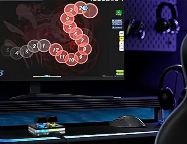 Alt view image 5 of 7 - BTXETUEL NONO OSU keypad 2-Key Red axis Gaming USB Keyboard,Hotswap Mechanical Keyboard,Mini Mechanica RGB keypad for macros and Rhythm Games.