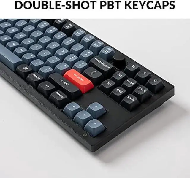 Alt view image 6 of 6 - Keychron V3 Wired Custom Mechanical Keyboard Knob Version, TKL QMK/VIA Programmable Macro with Hot-swappable Keychron K Pro Brown Switch Compatible with Mac Windows Linux (Frosted Black-Translucent)