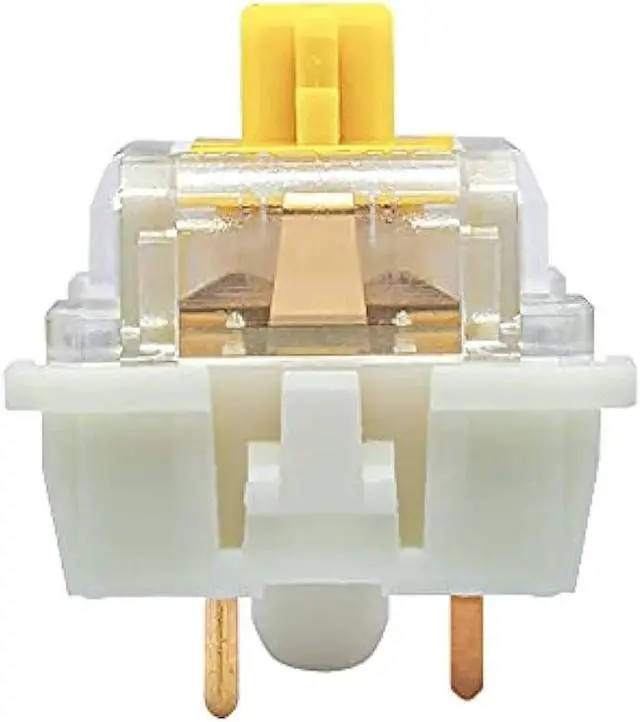 Alt view image 4 of 6 - Granvela Gateron KS-9 Yellow Switches - 20-Pack of 3-Pin, White Bottom-Housing, SMD RGB-Light Compatible Switches for Smooth and Tactile Keystrokes-Cherry MX Compatible