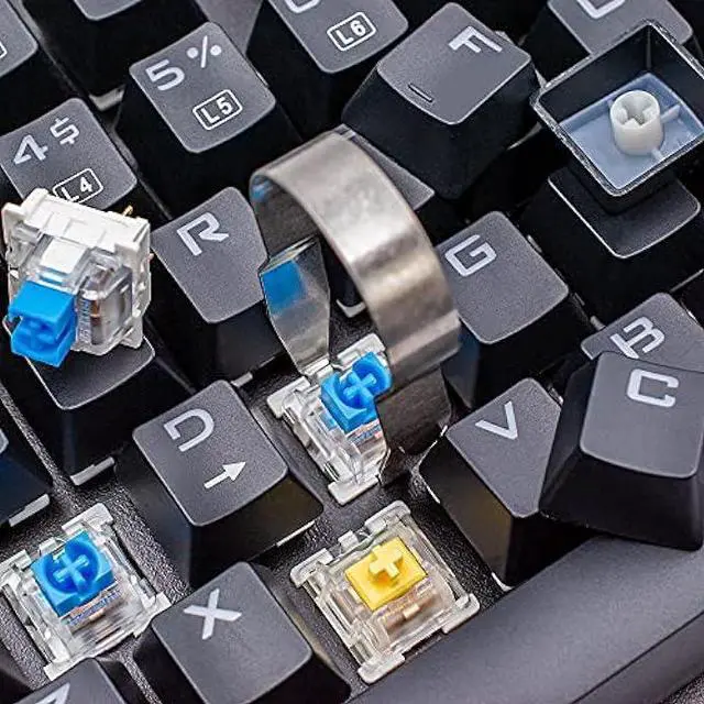 Alt view image 6 of 6 - Granvela Gateron KS-9 Yellow Switches - 20-Pack of 3-Pin, White Bottom-Housing, SMD RGB-Light Compatible Switches for Smooth and Tactile Keystrokes-Cherry MX Compatible