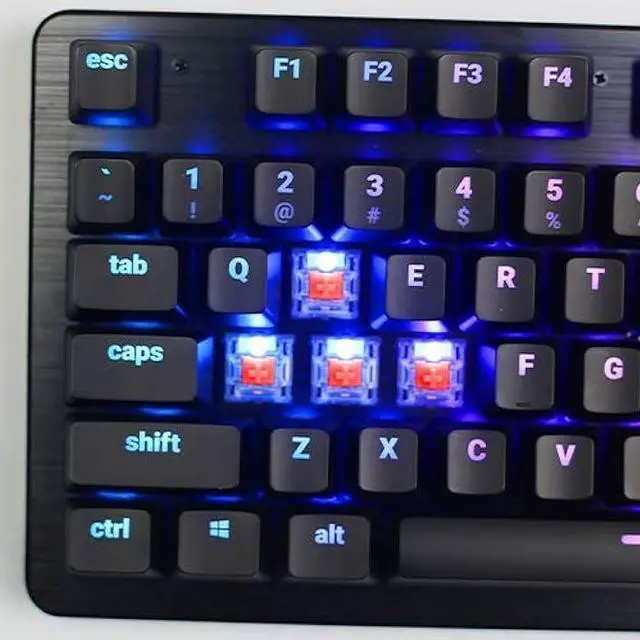Alt view image 6 of 6 - Whirlwind FX Element V2 Gaming Keyboard: Interactive and Customizable Lighting  Immersive, Reactive RGB Experience (Red Linear)