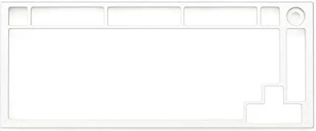 Main image of Top Frame for GMMK PRO - 75% Keyboard with Knob - Glorious Gaming - Aluminum Mounting Frame for Custom Mechanical Keyboard for PC Gaming and Programming (E-White)