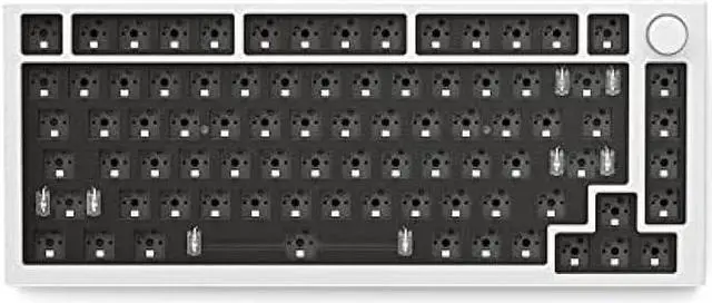 Alt view image 2 of 7 - Top Frame for GMMK PRO - 75% Keyboard with Knob - Glorious Gaming - Aluminum Mounting Frame for Custom Mechanical Keyboard for PC Gaming and Programming (E-White)