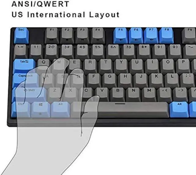 Alt view image 3 of 7 - DURGOD Taurus K320 TKL Wired Mechanical Gaming Keyboard - 87 Key - Double Shot PBT - NKRO - USB Type C (Cherry Silent Red,Black)