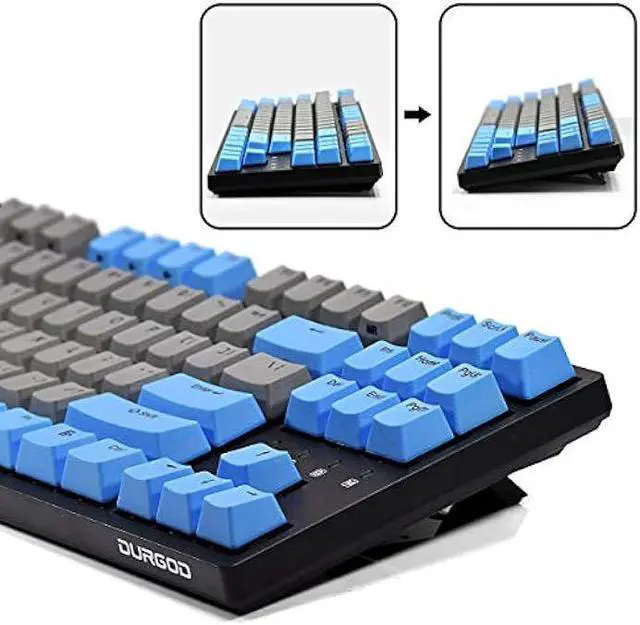 Alt view image 4 of 7 - DURGOD Taurus K320 TKL Wired Mechanical Gaming Keyboard - 87 Key - Double Shot PBT - NKRO - USB Type C (Cherry Silent Red,Black)