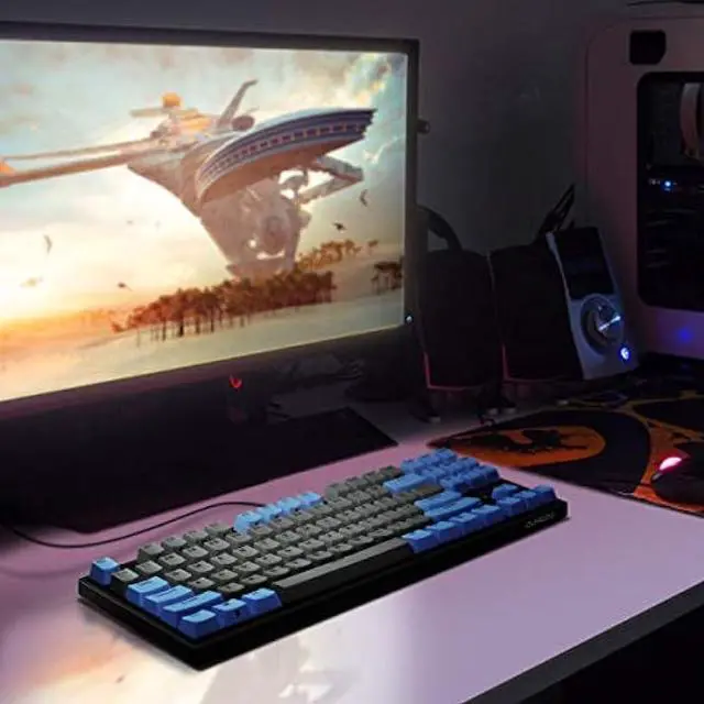 Alt view image 7 of 7 - DURGOD Taurus K320 TKL Wired Mechanical Gaming Keyboard - 87 Key - Double Shot PBT - NKRO - USB Type C (Cherry Silent Red,Black)