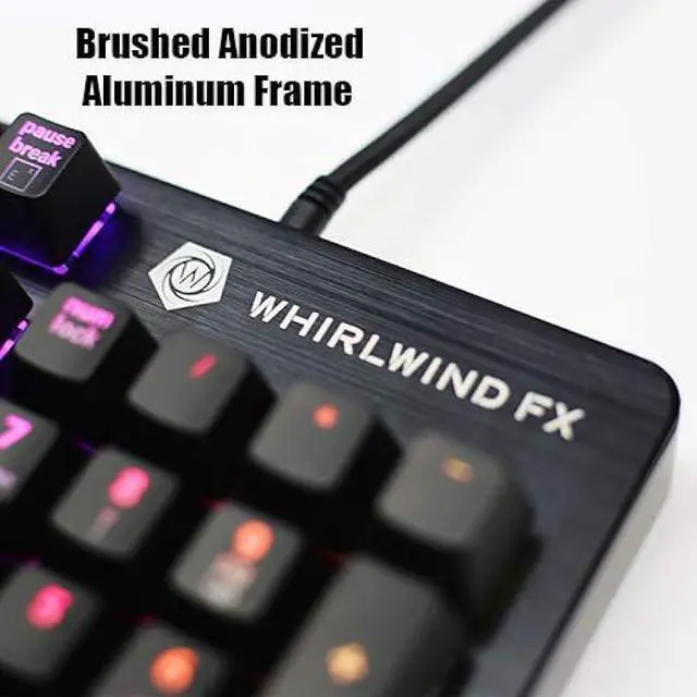 Alt view image 3 of 6 - Whirlwind FX Element V2 Gaming Keyboard: Interactive and Customizable Lighting  Immersive, Reactive RGB Experience (Red Linear)
