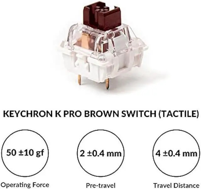 Alt view image 7 of 7 - Keychron V1 Wired Custom Mechanical Keyboard, 75% Layout QMK/VIA Programmable Macro with Hot-swappable Keychron K Pro Brown Switch Compatible with Mac Windows Linux (Frosted Black - Translucent)