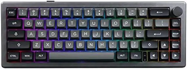 Main image of EPOMAKER EK68 65% Gasket NKRO Hot Swappable 2.4Ghz/Bluetooth 5.0/USB-C Wired Mechanical Gaming Keyboard with Knob, South-Facing LED, 3000mAh Battery, RGB Backlight for Win/Mac (Gateron Pro Yellow)