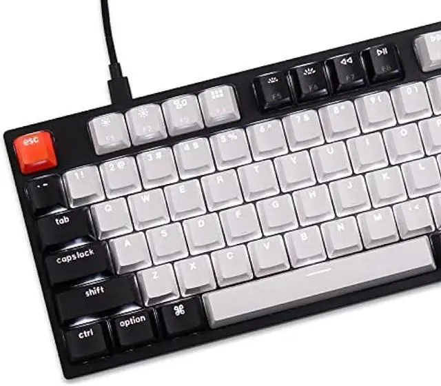 Alt view image 6 of 7 - Keychron C2 Full Size Wired Mechanical Keyboard for Mac, Hot-swappable, Gateron G Pro Brown Switch, White Backlight, 104 Keys ABS keycaps Gaming Keyboard for Windows,Type-C Braid Cable