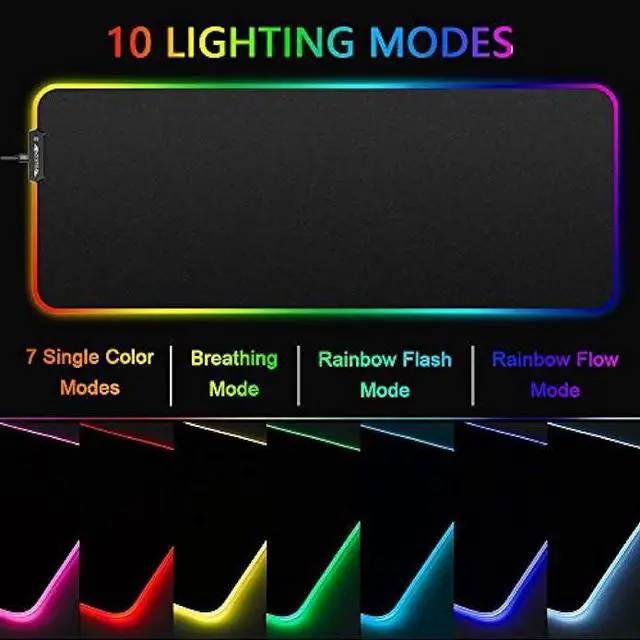 Alt view image 3 of 6 - FELiCON Wired Game Keyboard and Mouse Combo, RGB LED Backlit Mechanical Feel Keyboard with Hand Rest Phone Holder,and 6 Button 3200 DPI Mice and Large RGB Mouse Pad for Computer Gamer Office