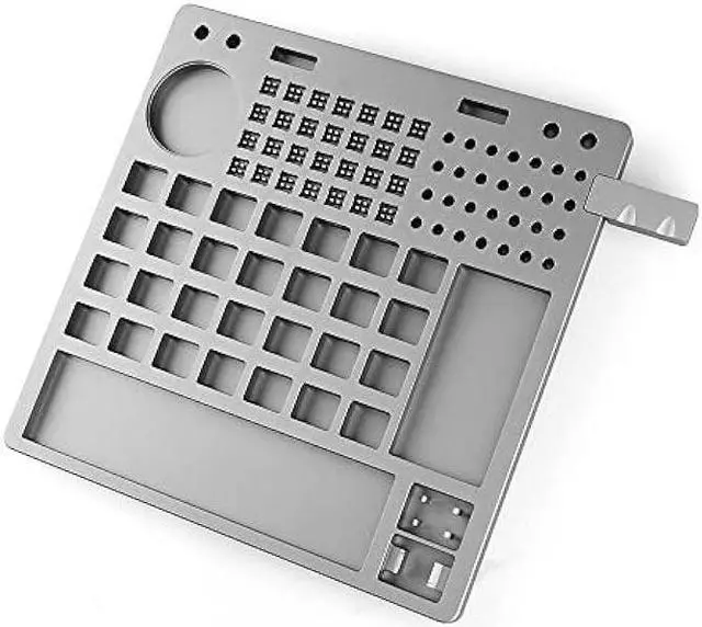 Main image of KiiBoom 28 Switches CNC Aluminum Lube Station Switch Opener for Custom Mechanical Keyboard (Grey)