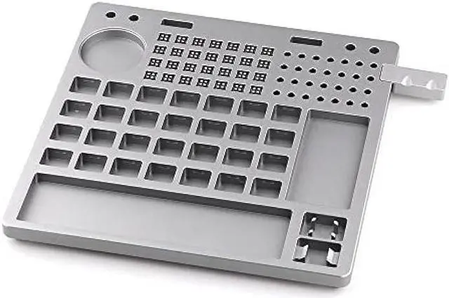 Alt view image 3 of 6 - KiiBoom 28 Switches CNC Aluminum Lube Station Switch Opener for Custom Mechanical Keyboard (Grey)