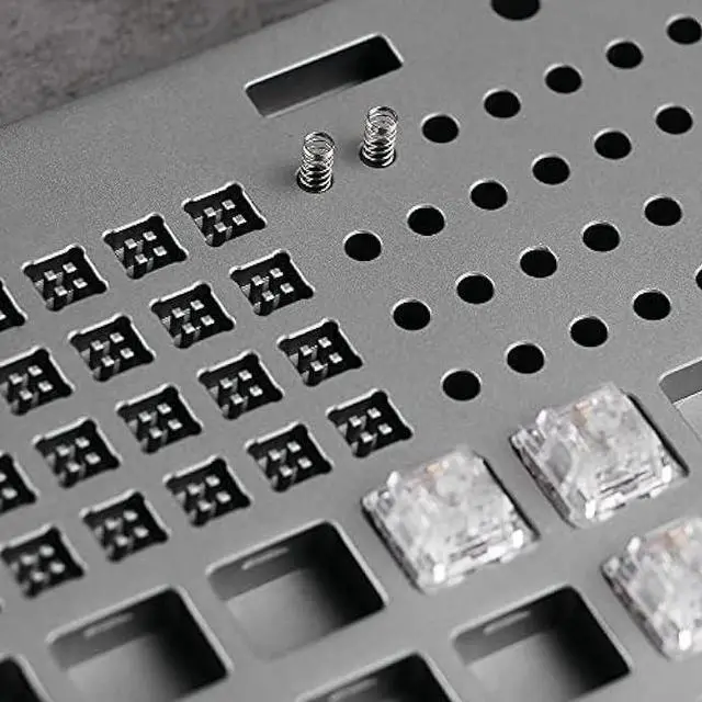 Alt view image 5 of 6 - KiiBoom 28 Switches CNC Aluminum Lube Station Switch Opener for Custom Mechanical Keyboard (Grey)