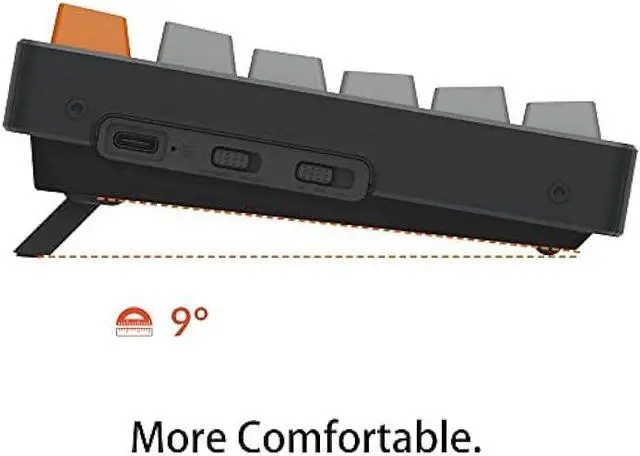 Alt view image 6 of 7 - Keychron K10 Wireless Mechanical Gaming Keyboard, Hot-Swappable 104 Keys Full Size Gateron G Pro Brown Switch, White LED Backlight USB-C Wired Bluetooth Professional Office Keyboard for Mac/Windows