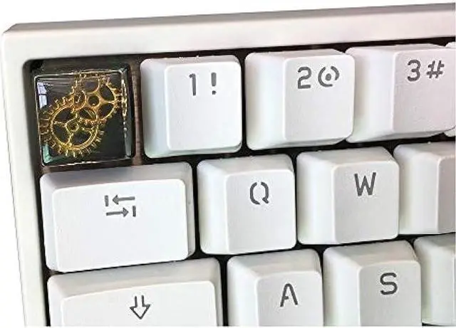 Main image of Resin Keycap, Handmade Unique Keycap for Custom Cherry MX Gaming Mechanical Keyboard, 1U ESC Keycap, Industrial Gears