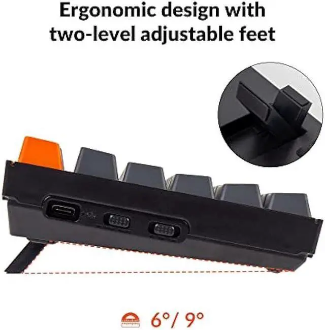 Alt view image 5 of 5 - Keychron K10 Full Size 104 Keys Bluetooth Wireless Mechanical Gaming Keyboard for Mac Windows K Pro Red Switch, Multitasking/White LED Backlight/USB C Wired Computer Keyboard