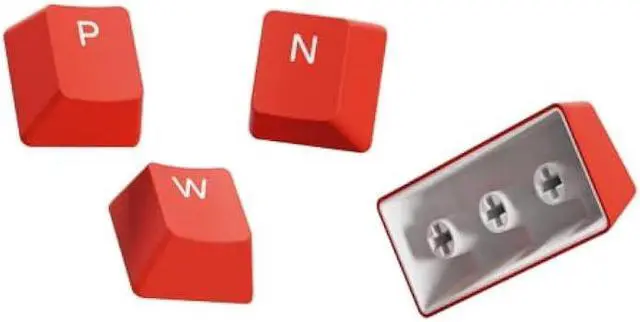 Alt view image 2 of 5 - PWNAGE Full PBT Gaming Keycap Set - Double Shot PBT Shine Through Full Keyboard Keycaps (Red)
