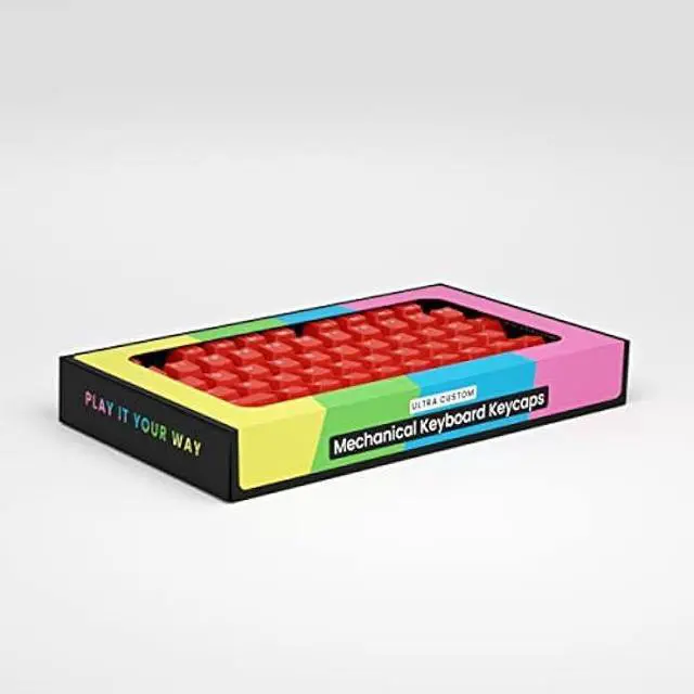 Alt view image 4 of 5 - PWNAGE Full PBT Gaming Keycap Set - Double Shot PBT Shine Through Full Keyboard Keycaps (Red)