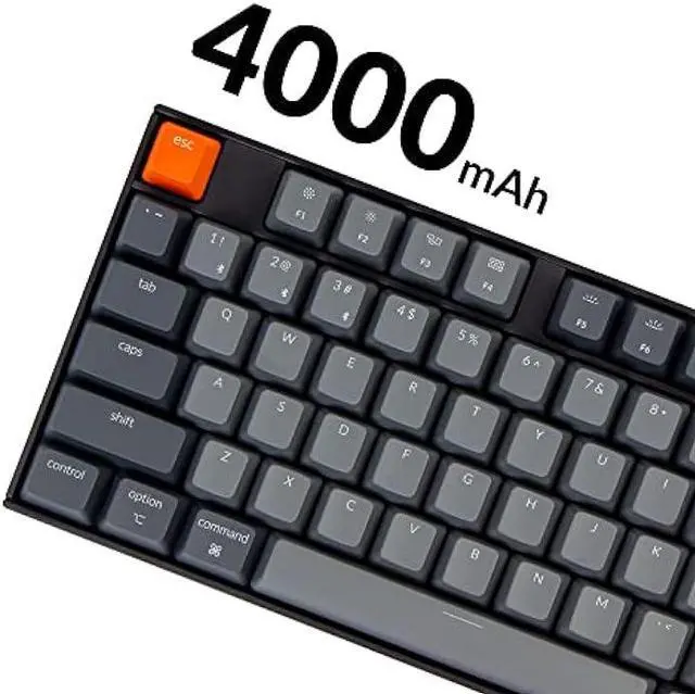 Alt view image 5 of 6 - Keychron K10 Full Size Layout RGB Backlit Hot-Swappable Mechanical Gaming Keyboard for Mac Windows, Multitasking 104-Key Bluetooth Wireless/USB Wired Computer Keyboard with Gateron G Pro Brown Switch
