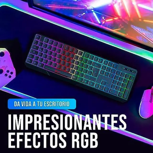 Alt view image 7 of 7 - KLIM Chroma Wireless - Teclado inalámbrico Gaming - Nuevo 2023 - Teclado Gaming Ligero, Duradero, resiste al Agua, ergonómico, silencioso - Teclado Gamer PC PS4 PS5 Xbox One Mac - Negro