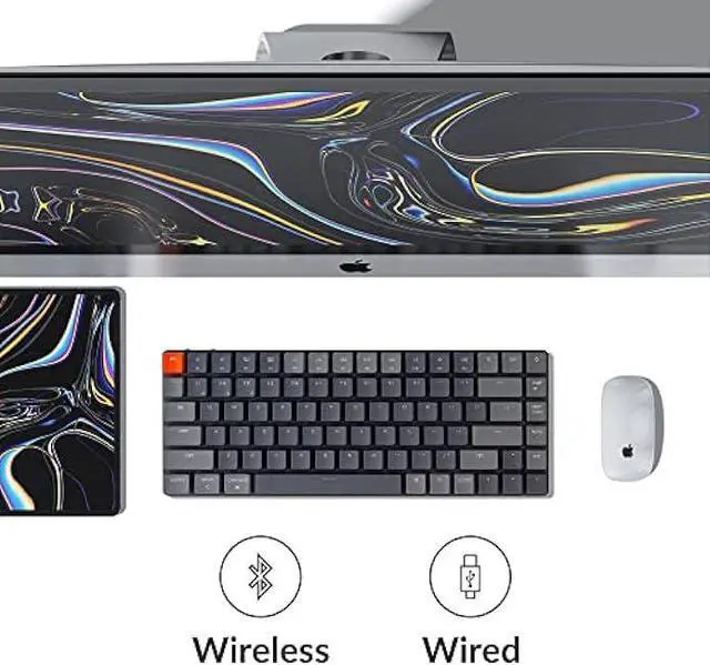 Alt view image 3 of 7 - Keychron K3 Ultra-Slim 75% Layout RGB Backlit Wireless Bluetooth/Wired USB Mechanical Keyboard, Hot-Swappable Low-Profile Keychron Optical Brown Switch 84-Key Gaming Keyboard for Mac Windows-Version 2