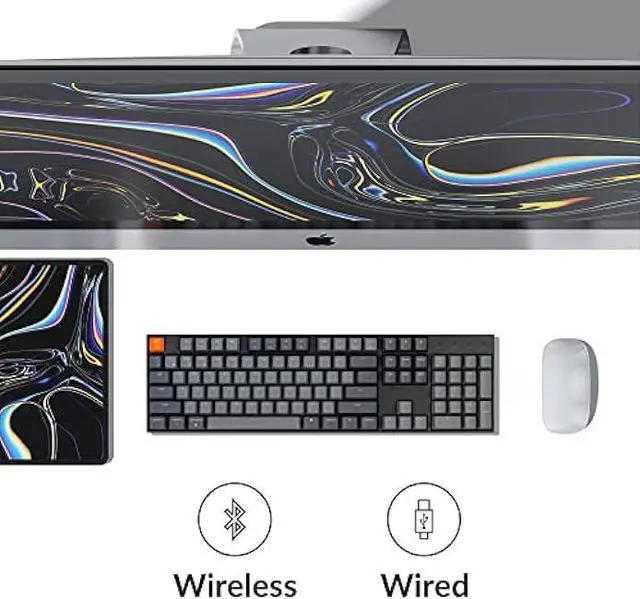 Alt view image 4 of 6 - Keychron K10 Full Size Layout RGB Backlit Hot-Swappable Mechanical Gaming Keyboard for Mac Windows, Multitasking 104-Key Bluetooth Wireless/USB Wired Computer Keyboard with Gateron G Pro Brown Switch