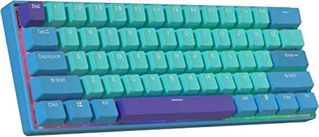 BOYI 60% Cherry MX Switch Green Mini Mechanical Keyboard, 61 Key