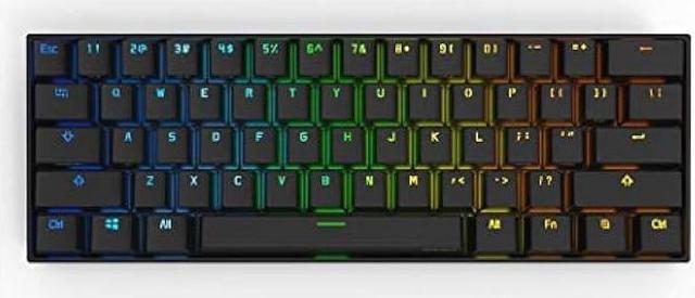 CORN Anne Pro 2 Mechanical Gaming Keyboard 60% True RGB Backlit -  Wired/Wireless Bluetooth 5.0 PBT Type-c Up to 8 Hours Extended Battery  Life, Full