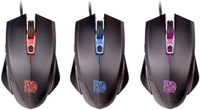 Alt view image 2 of 6 - Thermaltake Tt eSPORTS Knucker 4-in-1 3 Color Membrane Keyboard & 2400 DPI Avago 5050 Optical Gaming Mouse & Headset & Mouse Pad Combo Kit KB-GCK-PLBLUS-01
