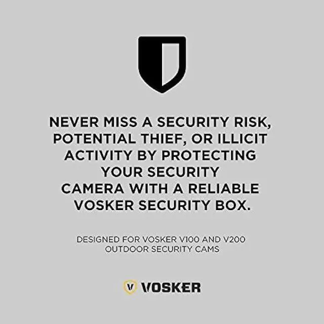 Alt view image 2 of 7 - Vosker V100 and V200 Waterproof Outdoor Camera Security Box - Protective Heavy Duty Steel Case | Weather & Animal Resistant with Easy Accessible Panel (150)