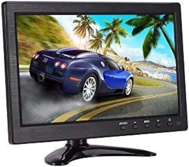 Alt view image 2 of 6 - 10.1 inch Small Portable Laptop Computer Monitor with HDMI VGA Port; Raspberry pi Display Screen Monitor; CCTV Monitor HD 1024x600 with Dual Speakers, MP5 USB Port, Remote(10 Inch) Gaming Monitor