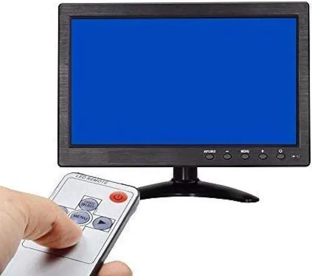 Alt view image 5 of 6 - 10.1 inch Small Portable Laptop Computer Monitor with HDMI VGA Port; Raspberry pi Display Screen Monitor; CCTV Monitor HD 1024x600 with Dual Speakers, MP5 USB Port, Remote(10 Inch) Gaming Monitor