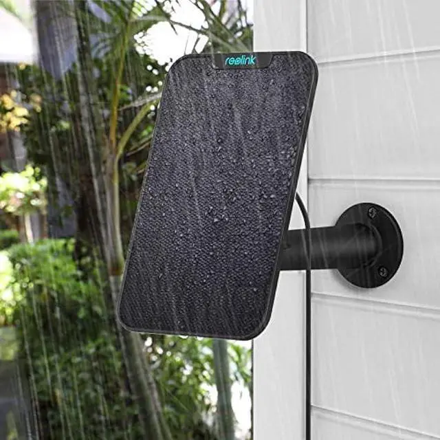 Alt view image 2 of 6 - REOLINK Solar Panel Power Supply Designed for Wireless Outdoor Security Camera Rechargeable Battery Powered Reolink Go Plus/Argus Eco/Argus 2E/Argus 3 Pro/Argus PT, Non-Stop Charging (Black)